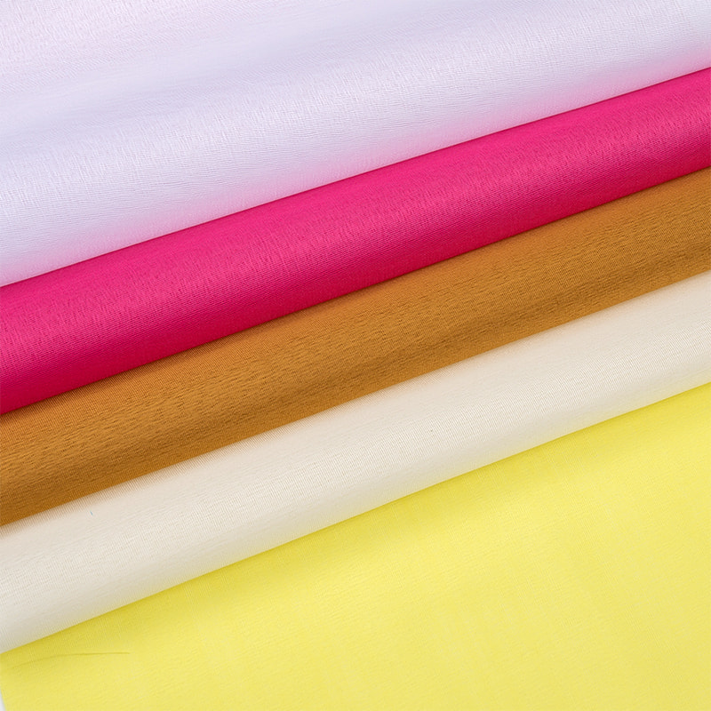 TMIE-08-5-1 Lebar 115CM ringan 65GSM Warna Disesuaikan dan Lebih dari 100+ warna Lapisan Dicelup Kain Poliester Poplin