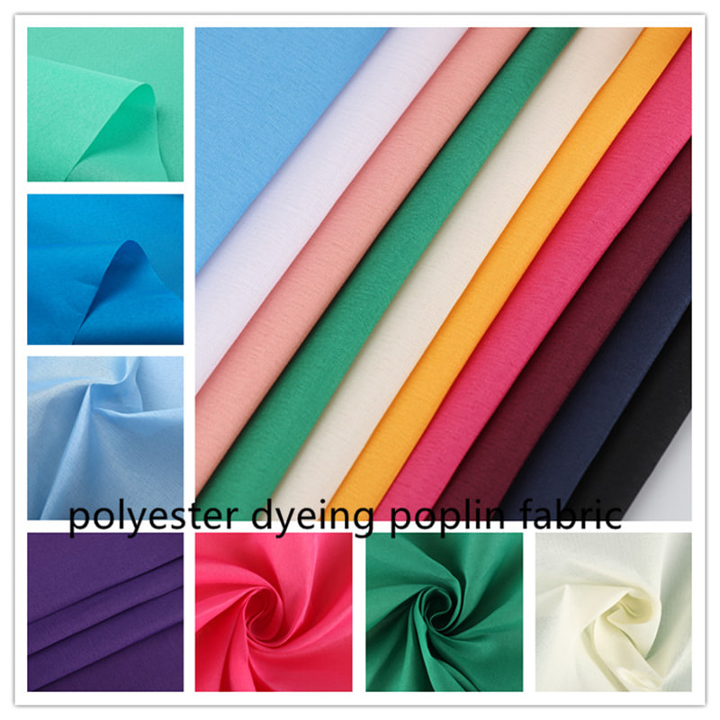 TMIE-08-5-2 Lebar 112CM Ringan 75GSM Warna Disesuaikan dan Lebih dari 100+warna Lapisan Dicelup Kain Poliester Poplin