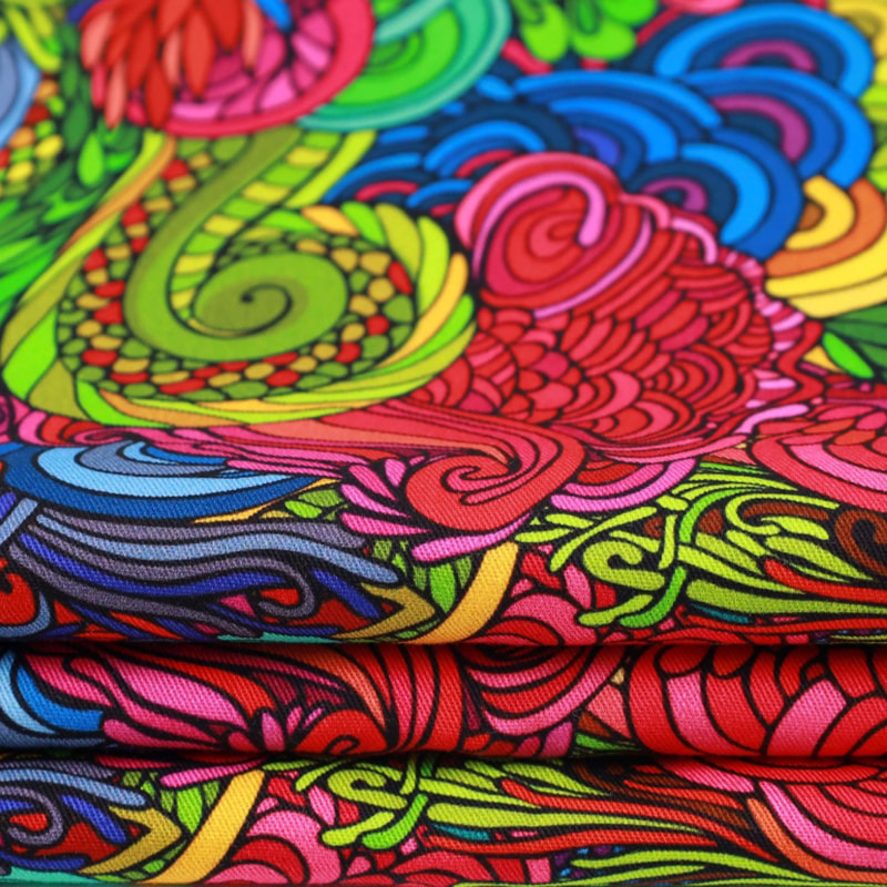 TMIE-08-3-2 115GSM Kain Poplin Twill Cetak Poliester