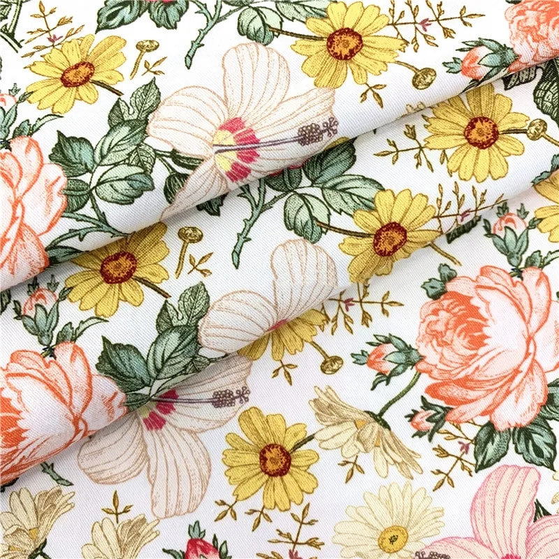 TMIE-08-3-3 120GSM Kain Poplin Poliester Twill Cetak Khusus