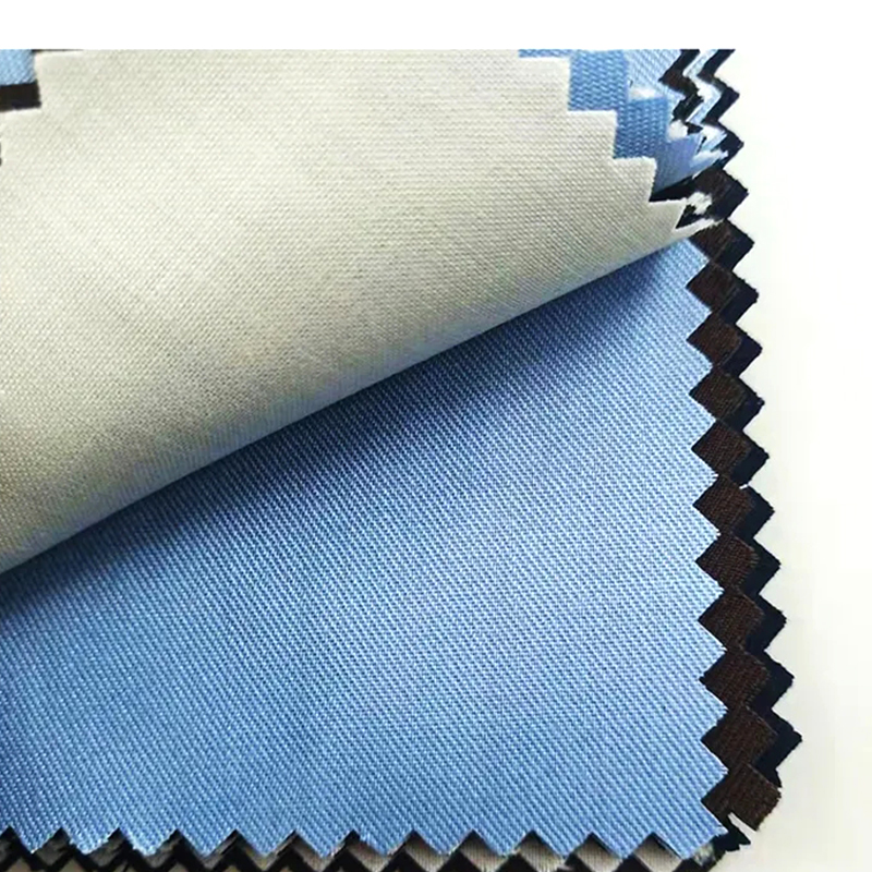 TMIE-08-4-2 Berat Sedang 115GSM Warna Dicelup Kain Poliester Poplin Twill